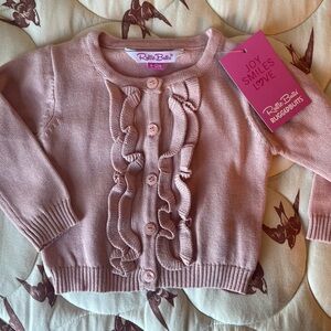 Ruffle Butts Pink Ruffle Sweater